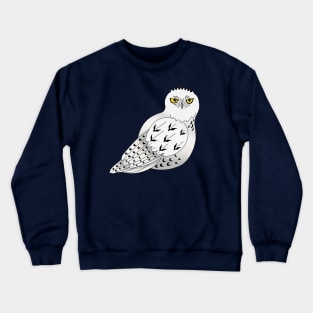 Snowy Owl with Big Yellow Eyes Crewneck Sweatshirt